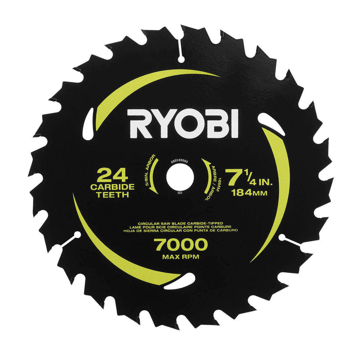 7-1/4" x 24T Carbide Teeth Thin Kerf Circular Saw Blade Set (5 Piece) Image 2