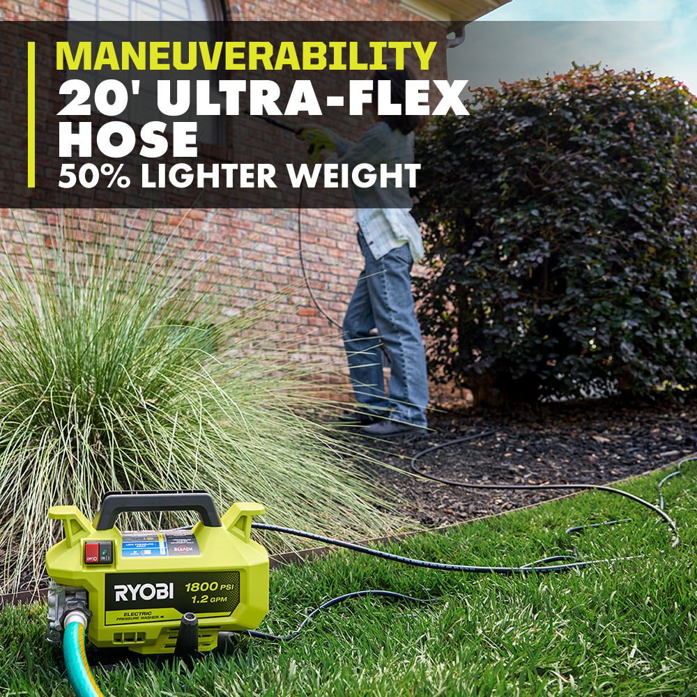 1800 PSI 1.2 GPM Electric Pressure Washer