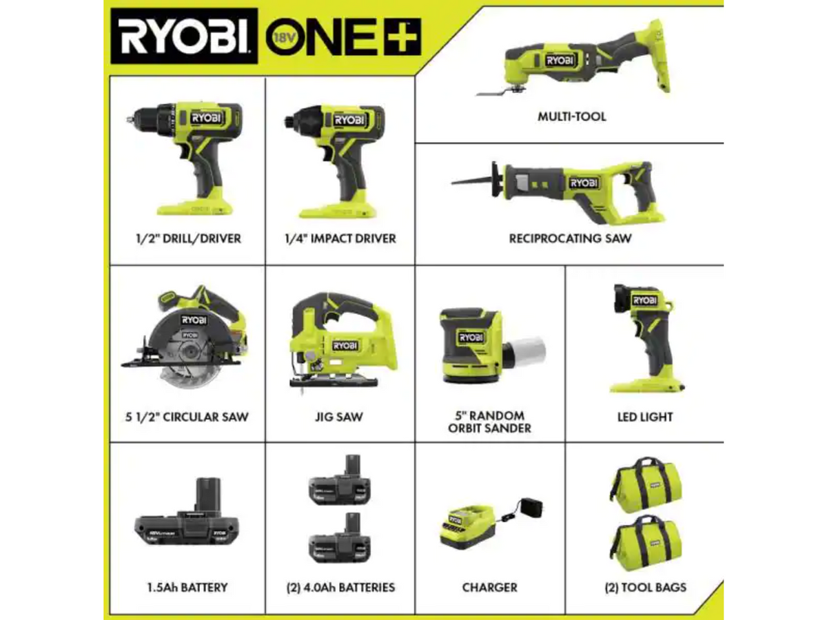 18V ONE+ 8-Tool Combo Kit Image 2